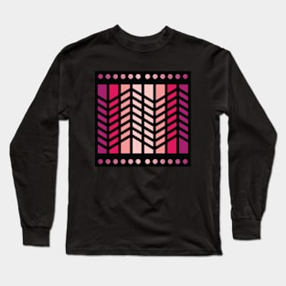 “Dimensional Extension” - V.5 Red - (Geometric Art) (Dimensions) - Doc Labs Long Sleeve T-Shirt